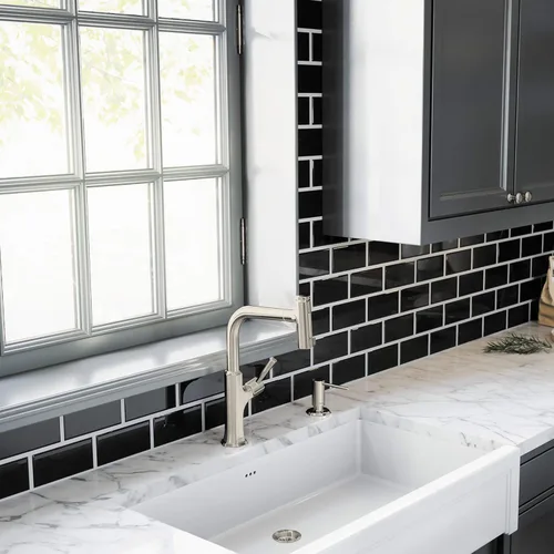Miniatura 2 de hansgrohe Locarno 04855800 - Grifo de cocina de acero inoxidable con pulverizador extraíble, grifo para fregadero de cocina, óptica de acero
