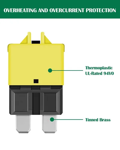 Miniatura 6 de LENKRAD Fusible reiniciable ATC/ATO automotriz de 20 amperios, 20 A, reinicio manual, fusibles de hoja estándar de 20 amperios, disyuntor