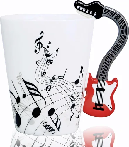 Miniatura 15 de Taza de guitarra, taza de café de guitarra, regalo para guitarristas músicos, taza de guitarra de 13.5 onzas, regalos para amantes de la música