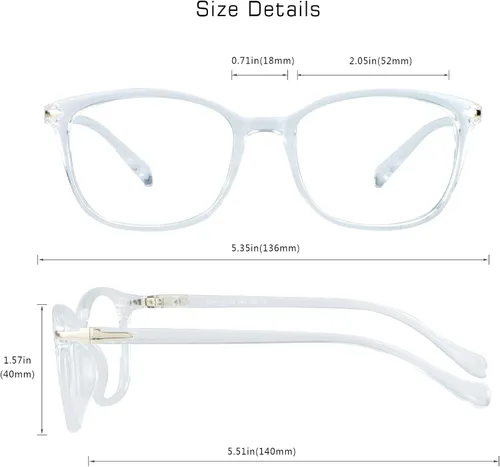 Miniatura 3 de Lentes con bloqueo de luz azul, antifatiga, antirreflejo, adecuados para lectura, computadora, televisión, elegante montura cuadrada, unisex