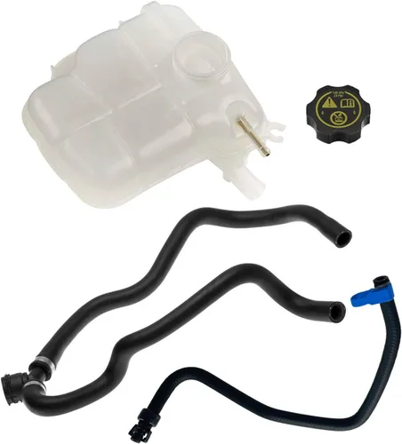 Miniatura 2 de Tanque de depósito de refrigerante compatible con Chevy Cruze 2011-2016 1.4L 2016 Chevy Cruze Limited 1.4L 603-383 13465094 con 1 manguera