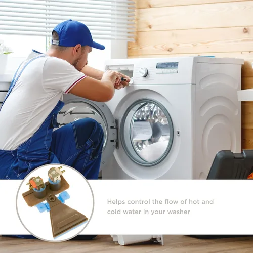 Miniatura 3 de GE Appliances WH13X26534 Conjunto de válvula de entrada de agua para lavadora
