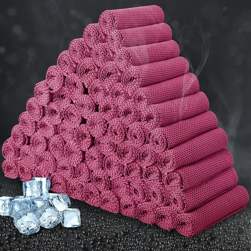 Miniatura 36 de Honoson Toalla de enfriamiento a granel – Toallas frescas para cuello y cara, microfibra transpirable y deportiva para gimnasio, yoga, viajes, Azul