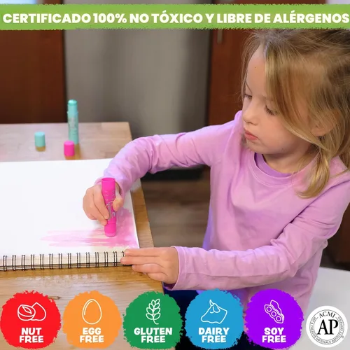 Miniatura 3 de Barras de pintura de témpera sólida Kwik Stix, 24 colores, barras de pintura lavables para niños, no tóxicas, de secado rápido, libres de alérgenos