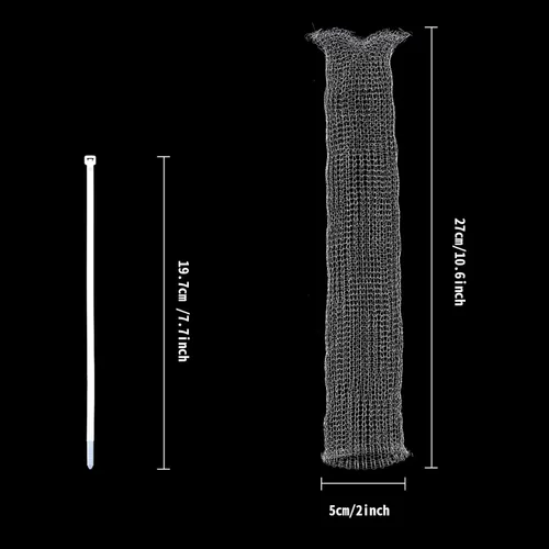 Miniatura 2 de 48 trampas de pelusa para lavadora, trampas de pelusa de acero inoxidable, trampas de pelusa de malla para lavandería, filtro de manguera