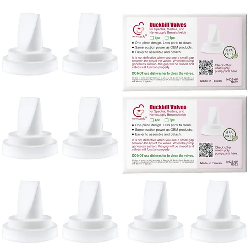 Miniatura 8 de Válvulas NeneSupply Duckbill. Diseñado para extractores de leche Medela, Spectra S1, S2, 9 Plus, Spectra Dew 350 y protectores NeneSupply. Sustituye