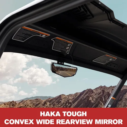 Miniatura 6 de HAKA TOUGH Espejo retrovisor central para Can Am Defender/Polaris Ranger, UTV Espejo retrovisor ancho convexo para Ranger 570 900 xp 1000 Crew