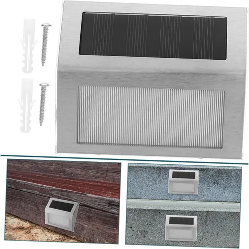 Miniatura 9 de DOITOOL Lar Step Lights para exteriores Paquete de 4 luces solares de acero inoxidable para escaleras, luces de escalón, lámpara de pared solar