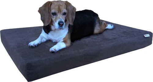 Miniatura 9 de Dogbed4less Cama ortopédica pequeña y mediana de espuma viscoelástica de gel para mascotas, forro impermeable con cubierta de microgamuza gris