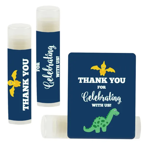 Miniatura 30 de Andaz Press Bálsamo labial para fiesta de cumpleaños, agradecimiento por celebrarnos con nosotros, animales del bosque, zorro y ciervo, paquete
