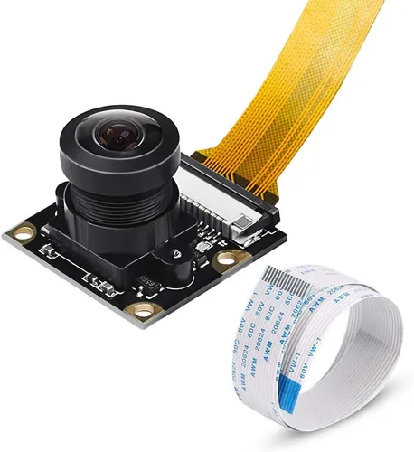 Para Raspberry Pi Zero Camera Module 160 FOV 5MP Fisheye Lens Cámara Gran Angular 160 Grados OV5647 1080P Sensor HD Video Webcam con Cable Cero para