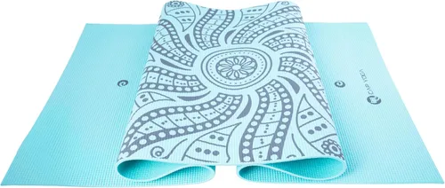 Miniatura 3 de CAP - Esterilla de yoga con correa de transporte, 0.197 in, diseño mandala, azul claro
