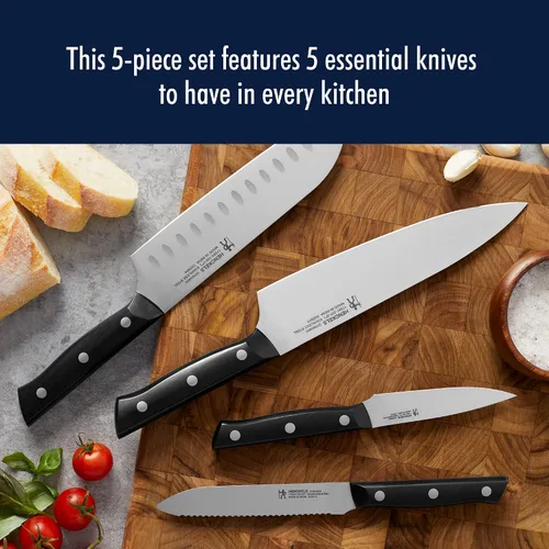 Miniatura 2 de HENCKELS Dynamic Razor-Sharp - Juego de cuchillos de cocina de 5 piezas, diseño alemán informado por más de 100 años de maestría Acero inoxidable