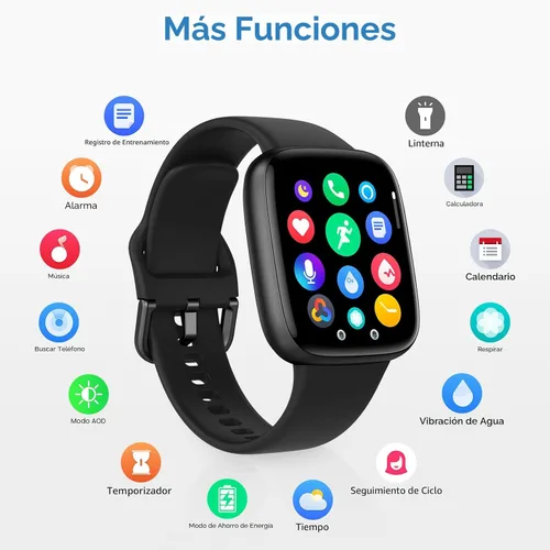 Miniatura 8 de Reloj inteligente para hombres/mujeres, responder/hacer llamadas, reloj inteligente AMOLED de 1.85 pulgadas con pantalla siempre encendida
