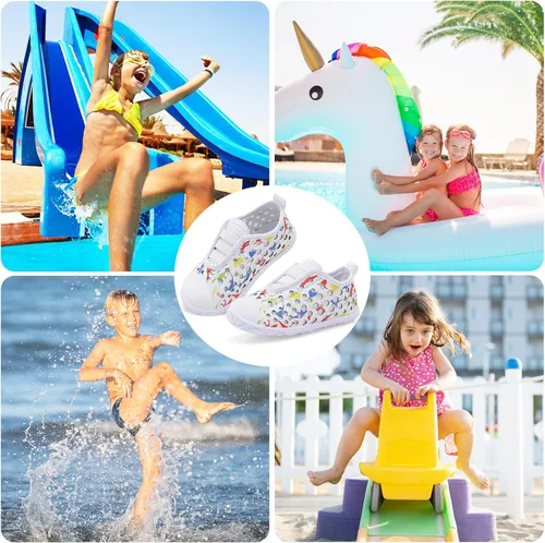 Miniatura 7 de Fires Zapatos de agua para niños y niñas, de secado rápido, transpirables, calcetines de agua descalzos para playa, natación, zapatos deportivos