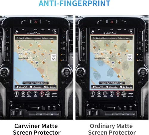 Miniatura 6 de Protector de pantalla mate compatible con Dodge Ram de 12 pulgadas 2019-2025 1500 2500 3500 antirreflejos, protección de navegación de huellas