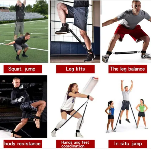 Miniatura 5 de Bandas de resistencia de velocidad y agilidad para entrenamiento vertical de salto en cuclillas boxeo MMA Taekwondo Karate Bounce Softbol Baloncesto