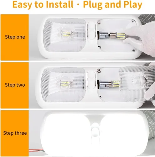 Miniatura 5 de RVZONE 1156 1141 1003 7506 BA15S 1383 LED blanco RV luz interior Super brillante 4014 105-SMD LED de repuesto para 12 voltios RV remolque, barco