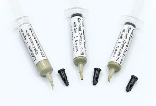 Miniatura 2 de TechDiamondTools Kit de 3 pasta de pulido de diamante compuesto de pulido hecho en EE. UU. Grano 400 600 1050 Pasta lapidaria para vidrio de roca