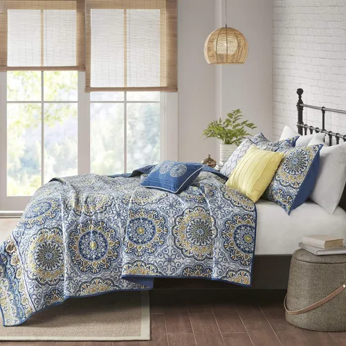 Miniatura 10 de Madison Park - Edredón moderno con diseño clásico para todas las temporadas, juego de cama transpirable y ligero, fundas a juego de almohada