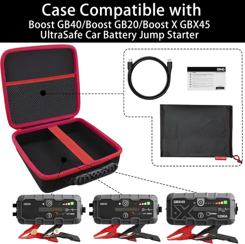 Miniatura 4 de Funda de almacenamiento de protección compatible con Boost GB40 / GB20 / GBX45 UltraSafe Jump Starter batería de litio y accesorios