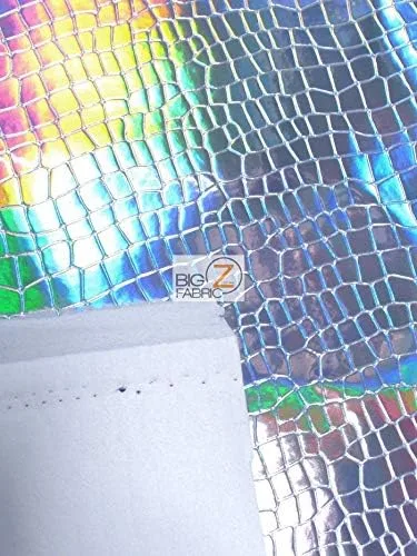 Miniatura 6 de DuroLast™ Tela de vinilo de PVC en relieve holográfica de cocodrilo por The Yard DIY Tapicería Accesorios Aplicaciones (dorado)
