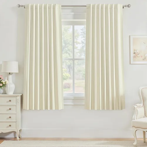 Miniatura 56 de Cortinas opacas de 54 pulgadas de largo para dormitorio, sala de estar, cortinas beige con aislamiento térmico, oscurecimiento de la habitación