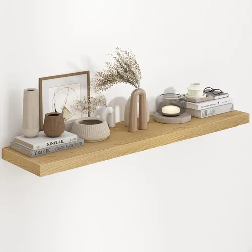 Miniatura 40 de Fun Memories Estantes flotantes de 48 pulgadas, estantes de pared de 9.3 pulgadas de profundidad para baño, sala de estar, dormitorio, cocina