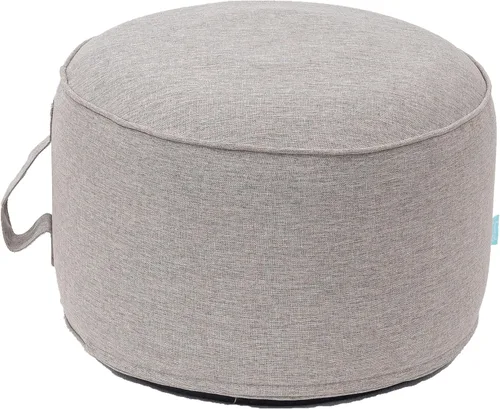 Miniatura 10 de QILLOWAY Otomana inflable para exteriores para patio, puf redondo impermeable, reposapiés inflable, reposapiés al aire libre para piscina, jardín