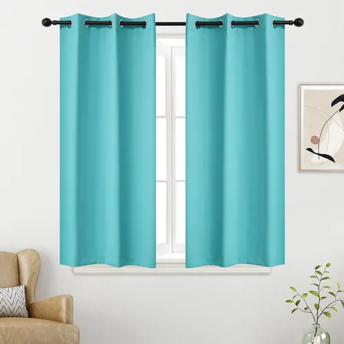 Miniatura 86 de YGO - Cortinas verdes de 183 cm de ancho por 213 cm de largo para dormitorio - Cortinas opacas con ojales en la parte superior, extra anchas