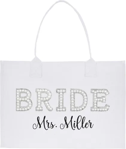 Miniatura 10 de VANESSA ROSELLA Bride Tote, Custom wedding gift, Personalized bridal bag