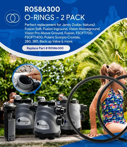 Miniatura 2 de Paquete de 2 anillos tóricos grandes VITON R0586300 de repuesto para The Zodiac Nature 2 Fusion, Fusion Soft, Inground, Vision Aboveground, Vision