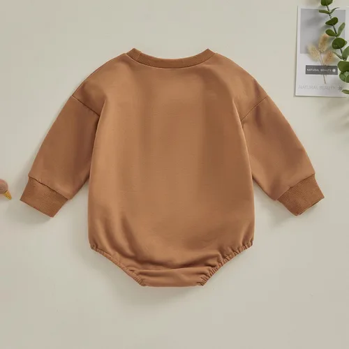 Miniatura 4 de Sudadera de manga larga para bebé niña con estampado de bebé, suéter de gran tamaño, ropa de otoño