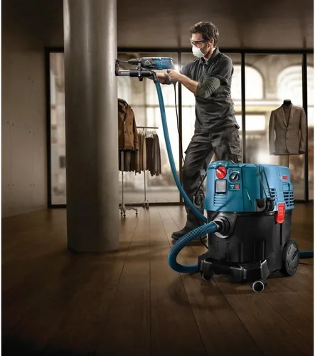 Miniatura 9 de Bosch Aspirador VAC090AH portátil 9 galones extractor de polvo con filtro automático limpio y filtro HEPA