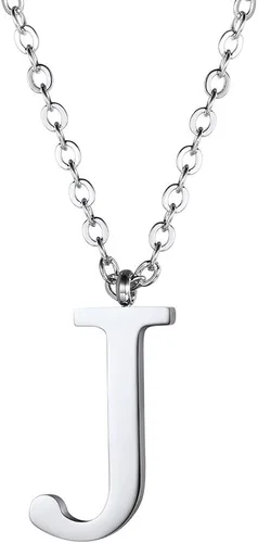 PROSTEEL Collares con inicial para mujer, chapado en oronegro, acero inoxidable 316 A-Z, joyería con nombre, ajustable de 20 a 22 pulgadas, viene
