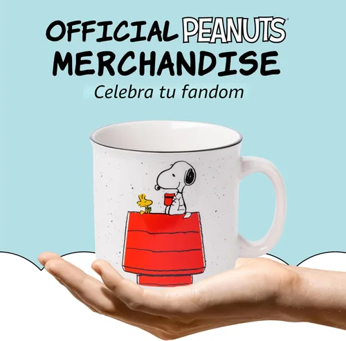 Miniatura 5 de Silver Buffalo Peanuts Snoopy and Woodstock Get Cozy - Taza de cerámica para cámper, 20 onzas Cacahuetes Snoopy y Woodstock (Camper)