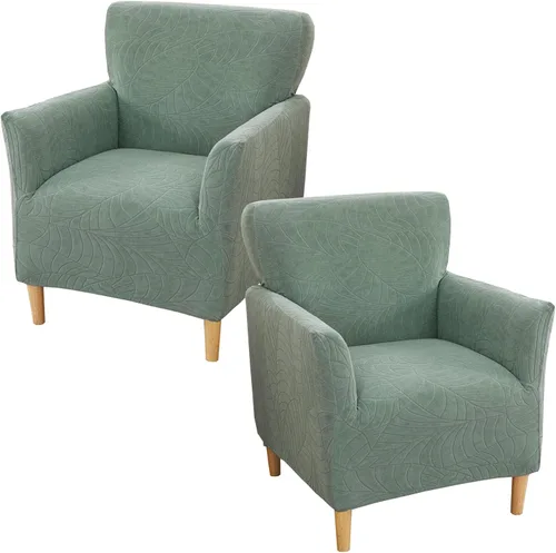 Miniatura 33 de Fundas de jacquard para sillón de banquete, fundas suaves para sillón, fundas elásticas de 1 pieza para sala de estar, funda antideslizante