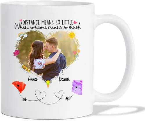 Miniatura 10 de Taza de café blanca con texto en inglés «Choose States Names», 11 tazas de 15 onzas con texto en inglés «The Love Between Father And Daughter Knows
