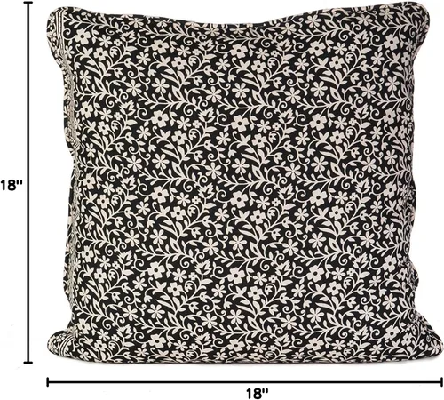 Miniatura 2 de Almohada, estampado floral negro