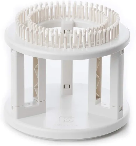 Miniatura 4 de Telar doble Authentic Knitting Board, giratorio y blanco