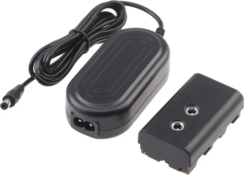 FocusFoto Cable adaptador de fuente de alimentación de CA + batería ficticia NP-F, acoplador de CC para Sony NP-F550 NP-F570 NP-F970 para alimentar