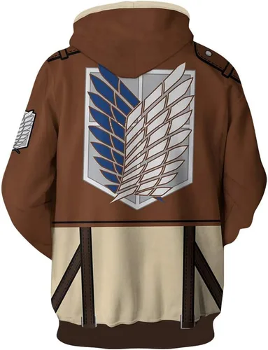 Miniatura 2 de Sudadera con capucha y suéter con cremallera y suéter unisex de anime para cosplay 3D