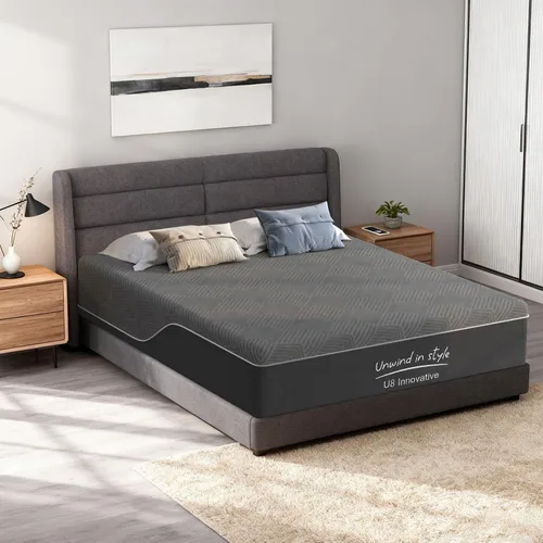 Miniatura 14 de Colchón Queen de 10 pulgadas, colchón de espuma viscoelástica con gel con capa superior refrescante para un sueño fresco, cama en una caja