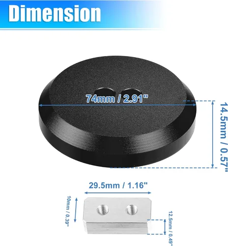 Miniatura 6 de X AUTOHAUX 4 almohadillas de aluminio Jack Pucks para Chevrolet Corvette C5 C6 C7 C8 Z06 ZR1 1997-2021 Jack Lift Pad Jack Lift Pad Adaptador de Negro