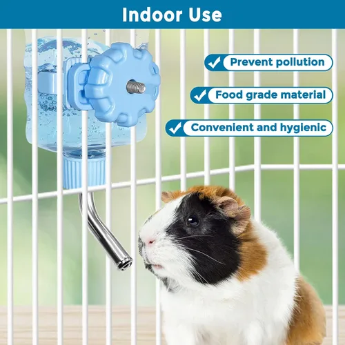 Miniatura 7 de Vannon Botellas de agua para animales pequeños de 6 onzas (6.0 fl oz), dispensador de agua transparente para conejos, cobayas, chinchillas, hurones