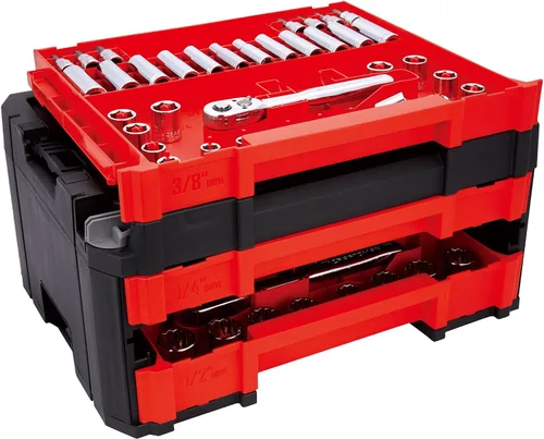 Miniatura 7 de CRAFTSMAN Juego de herramientas mecánicas, 230 piezas de herramientas de mano y juego de zócalos con caja de herramientas de 3 cajones (CMMT45305)