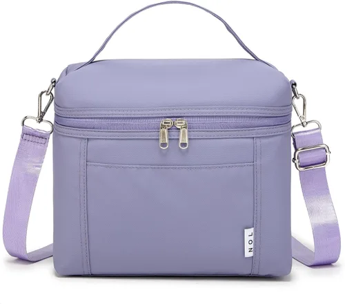 Miniatura 18 de NOL Natural Organic Lifestyle - Loncheras aisladas para mujer, bolsa enfriadora, ligera, de nailon, impermeable, para el trabajo