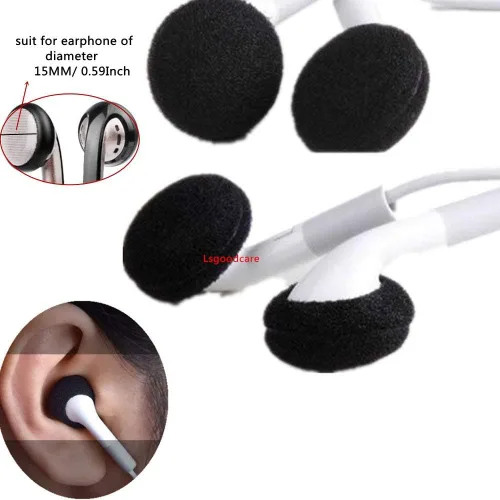 Miniatura 3 de Lsgoodcare 50 almohadillas de espuma suave para auriculares, almohadillas de esponja de repuesto, almohadillas de espuma, almohadillas protectoras