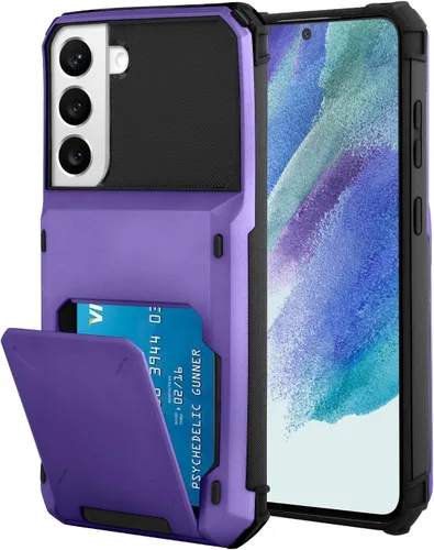Miniatura 48 de Funda tipo cartera para Samsung Galaxy S22 Ultra con 4 ranuras para tarjetas de crédito a prueba de golpes, funda híbrida de protección reforzada