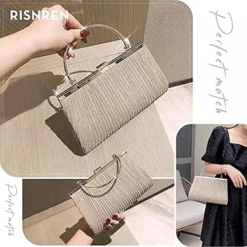 Miniatura 3 de Zlybola Monederos y bolsos de mano de noche bolsos cruzados clásicos para boda fiesta bolso de hombro para mujer